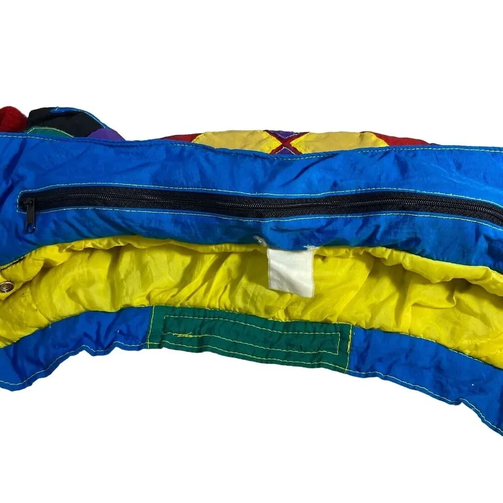 #6205 Dog Winter Jacket Nylon multi Color with Hood and Snaps 24 inch chest